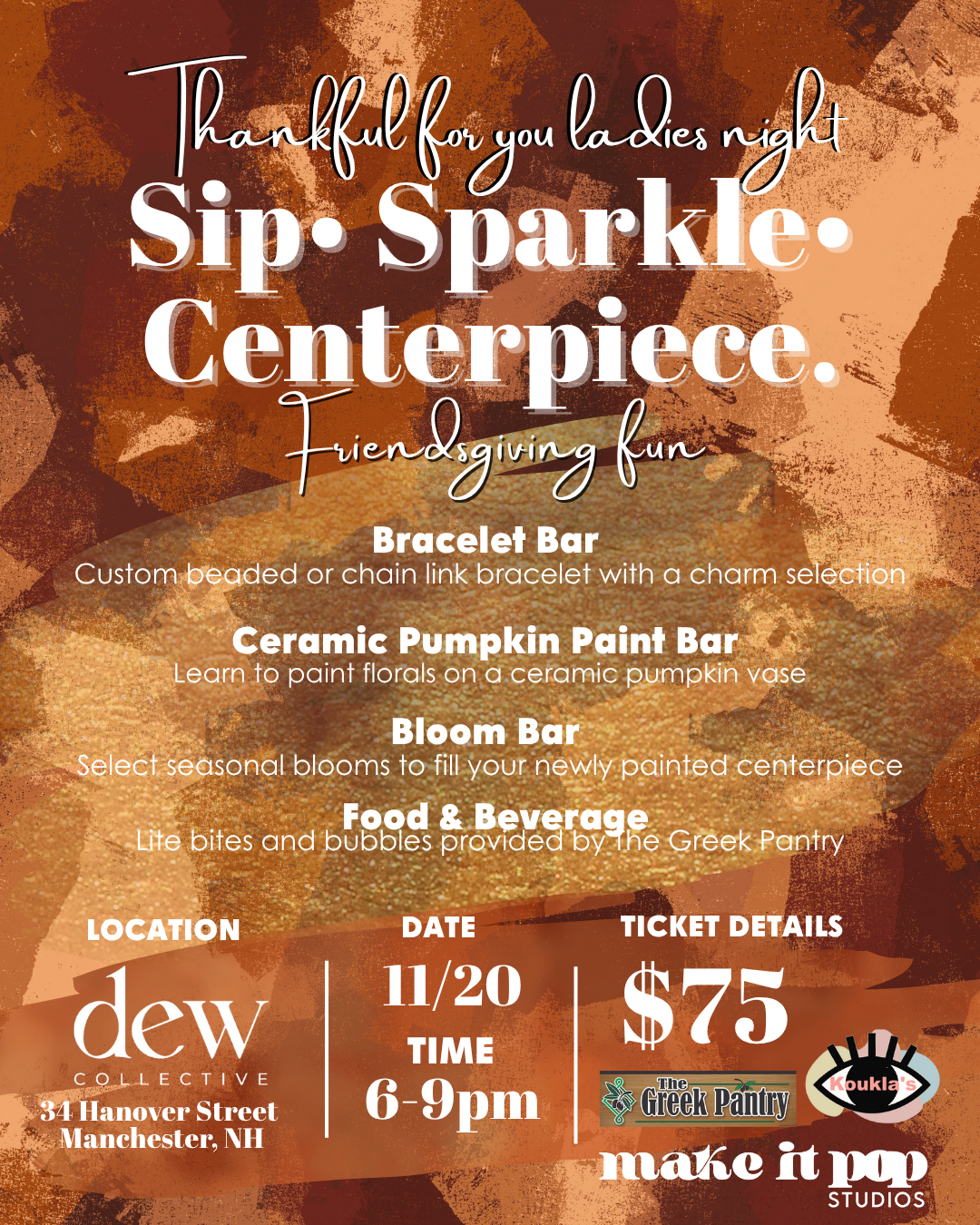 Sip. Sparkle. Centerpiece